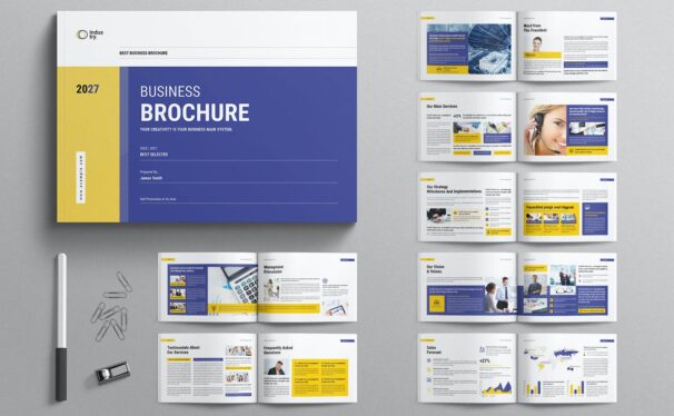 商业宣传册模板 (INDD)