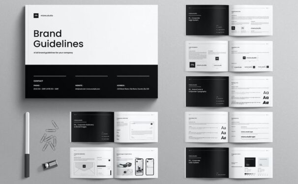 VI品牌指南手册模板 (INDD)