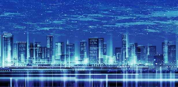 城市背景与建筑摩天大楼Megapolis建筑物市中心