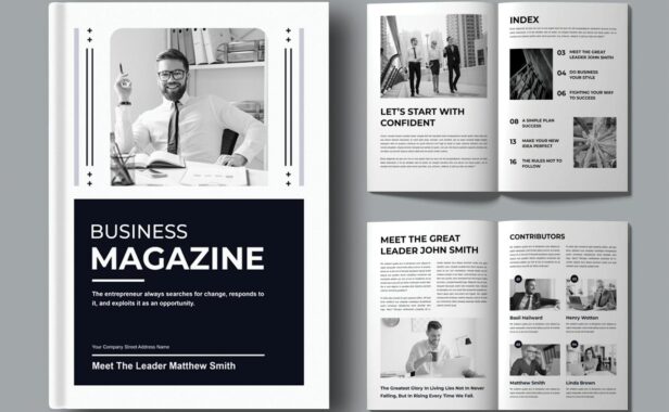 商业杂志模板 (INDD)