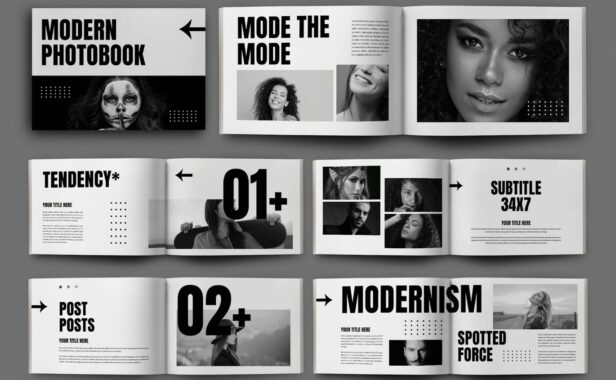 现代写真集模板 (INDD)