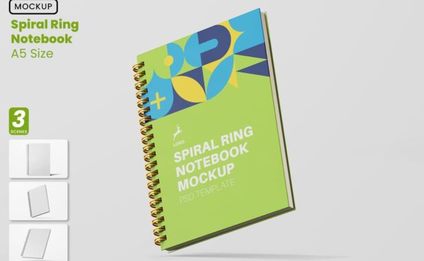 A5电线笔记本模型样机 (PSD)