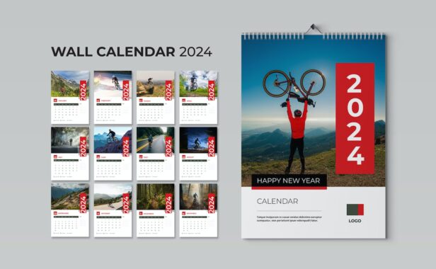 挂历 2024 年模版 (INDD)