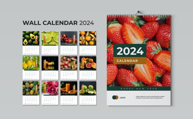 挂历 2024 年模版 (INDD)