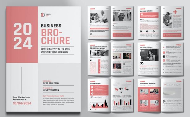 商业宣传册设计模板 (INDD)
