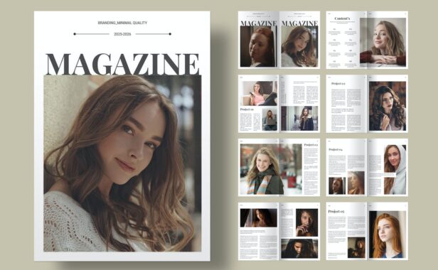 杂志版式画册模版 (INDD)