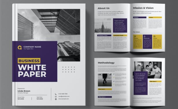 商业白皮书宣传册画册模版 (INDD)