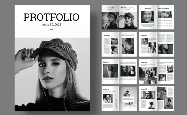 时尚杂志排版画册模版 (INDD)