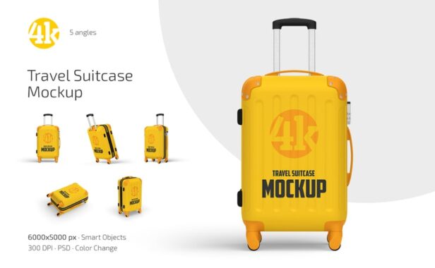 旅行手提箱模型套件样机 (PSD)