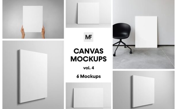 帆布画框模型 样机 (PSD)