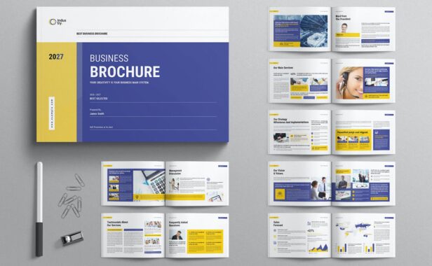 商业宣传册模板 (INDD)