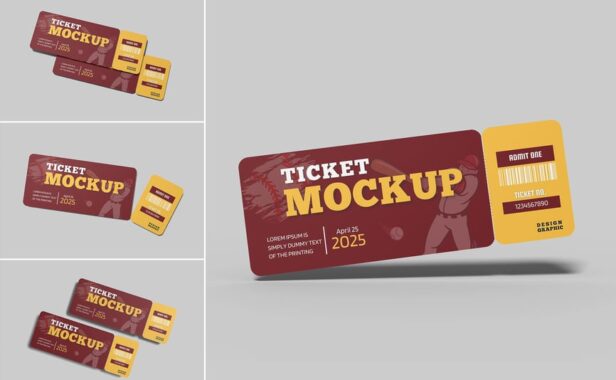 门票模型样机 (PSD,PDF)