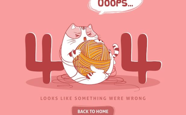 愤怒的猫404错误页面网页模板[eps]