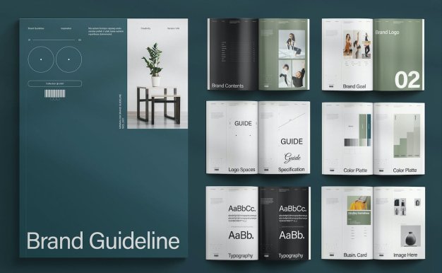 现代排版漂亮布局品牌指南 (INDD)
