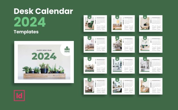 台历 2024 模版 (INDD)