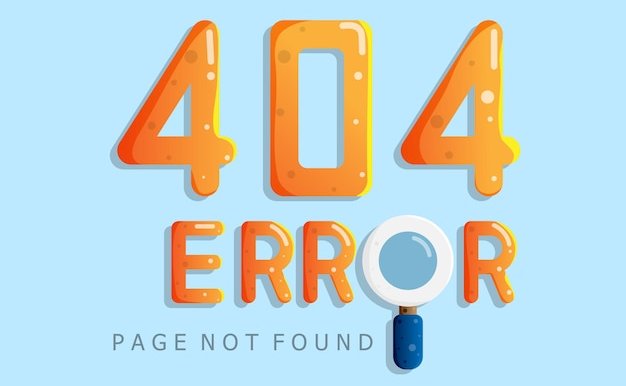 页面未找到404错误网页插画素材[eps]