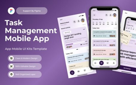 任务管理移动应用APP UI KIT (FIG)