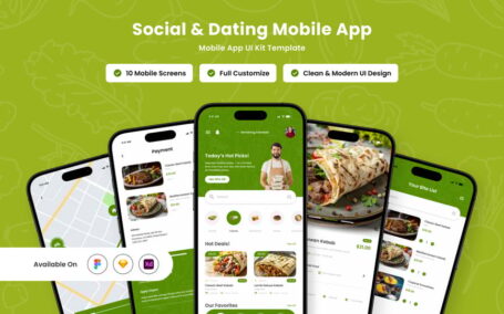 基于植物的送货应用APP UI KIT (FIG,SKETCH,XD)
