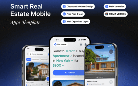 智能房地产移动 – 应用APP UI KIT (FIG)