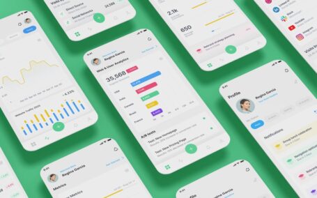网络和用户分析，数据在线流量，SEO应用APP UI KIT (FIG,SVG)