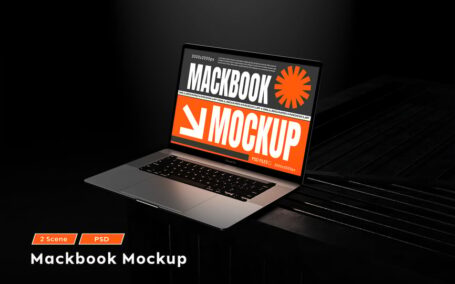 MacBook Pro电脑模型样机 (PSD)