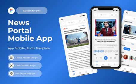 新闻门户移动应用APP UI KIT (FIG)