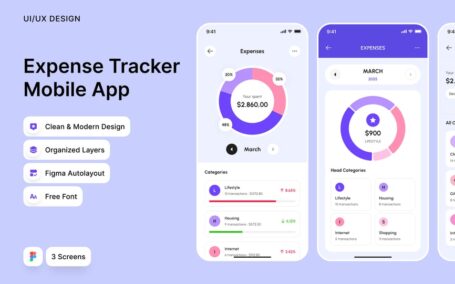 费用记账移动应用APP UI KIT (FIG)