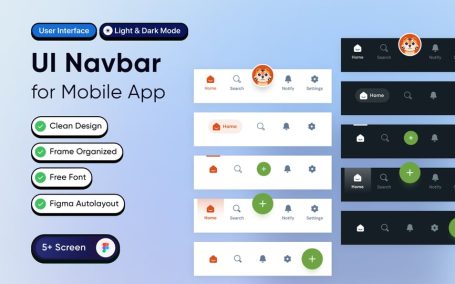 APP UI导航条组件模板 UI KIT (FIG)