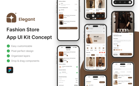 时尚商店应用APP UI KIT (FIG)