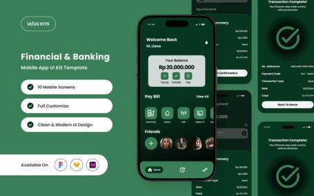 优雅的银行和金融应用APP UI KIT (FIG,SKETCH,XD)