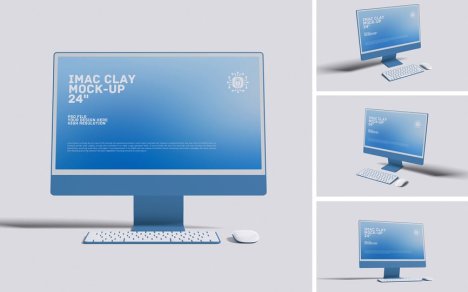 iMac电脑样机 (PSD,PDF)