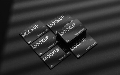 堆叠的名片模型集样机 (PSD)