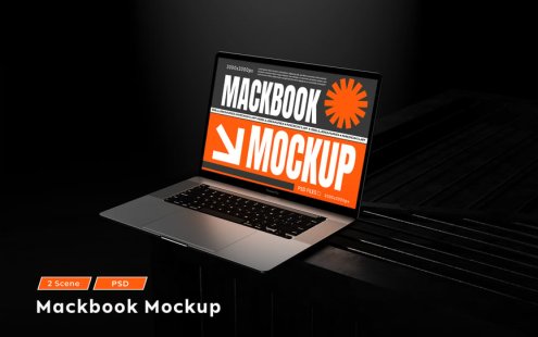 MacBook Pro电脑模型样机 (PSD)