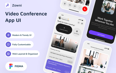 视频会议应用APP UI KIT (FIG)