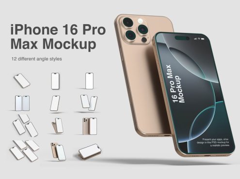 iPhone 16 Pro Max手机模型样机