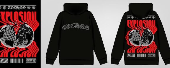 文字分裂地球印花图案服饰设计矢量素材[eps]