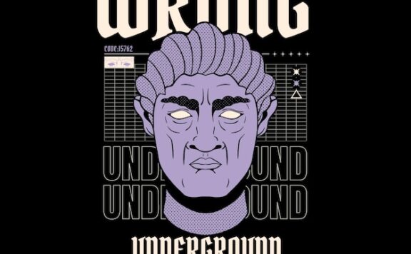 抽象雕塑头印花图案服饰设计矢量素材[ai,eps]