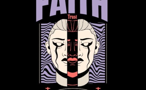 分裂头部印花图案服饰设计矢量素材[ai,eps]