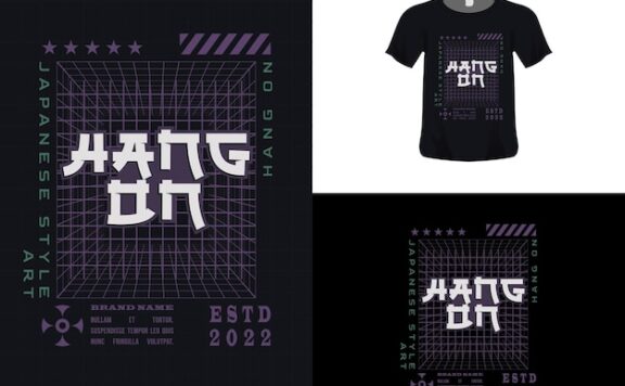 日系立体风格服装印花T恤/连帽衫图案素材[eps]