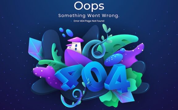 自然幻想404错误网络缺失页面概念插画[eps]