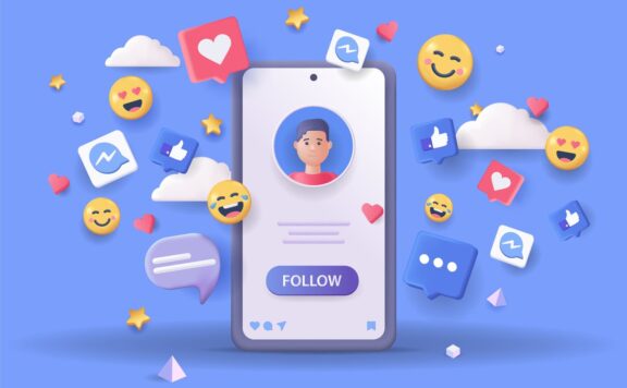 社交媒体平台-3D插图 (AI,EPS,JPG,PNG,SVG)