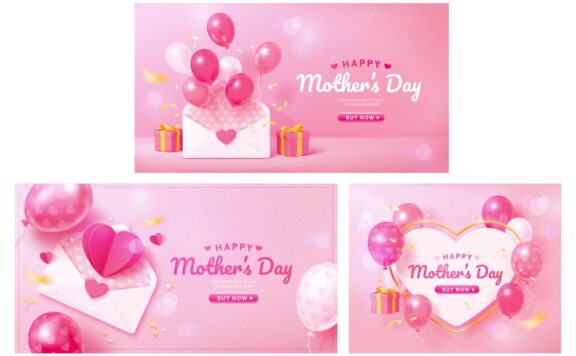 母亲节网络广告素材 (AI,EPS,JPG)