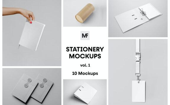 🔴时尚高端专业的高品质文具办公用品品牌VI设计样机展示模型mockups Vol.1