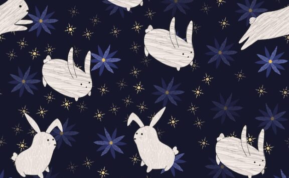 动物兔子矢量装饰背景图案素材[eps]