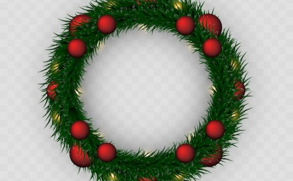 方格背景圣诞节庆典活动圣诞花环模板[eps]