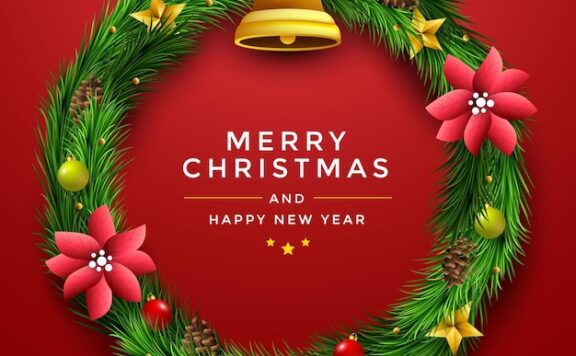 圣诞树装饰品花环矢量素材[eps]