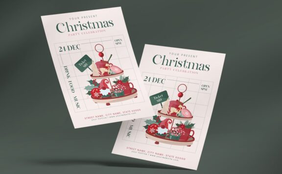 圣诞节假期庆祝传单海报 (AI,EPS,JPG,PNG)