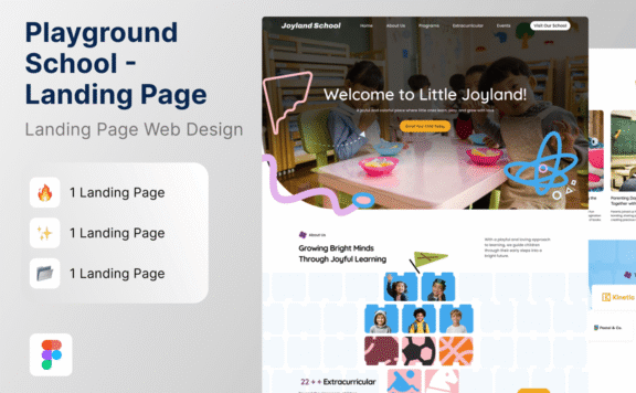 游乐场学校 网页UI模板 (FIG)