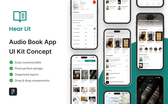 音频书应用APP UI KIT (FIG)
