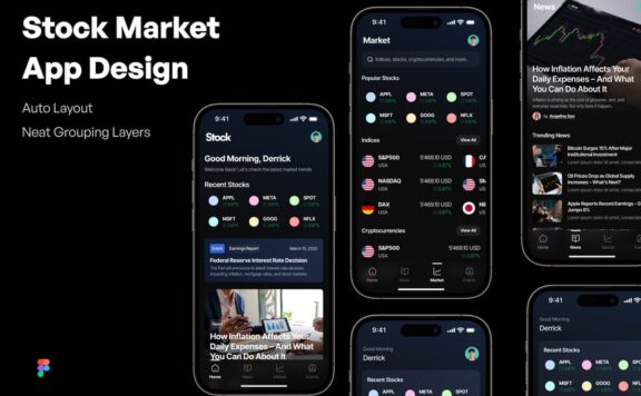 股市应用APP UI KIT (FIG)
